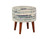 Round Accent Stool Blue And White