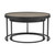 2-Piece Round Nesting Tables Weathered Elm
