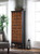 Transitional Rich Brown and Black Accent Cabinet
