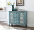 French Country Antique Blue Accent Cabinet