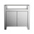 2-Door Accent Cabinet Clear Mirror And Silver