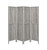 Rustic Grey Driftwood Four-Panel Screen