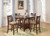 Lavon Transitional Warm Brown Five-Piece Counter-Height Set