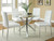 Vance White and Chrome Dining Chairs (4)