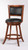 Transitional Chestnut Swivel Counter Stools, Set of Two
