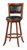 Transitional Chestnut Swivel Bar Stools, Set of Two