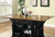 Slater Country Cherry and Black Kitchen Island