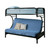 Contemporary Glossy Black Futon Bunk Bed