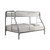 Morgan Twin-over-Full Silver Bunk Bed