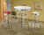 Cleveland Contemporary Red Bar-Height Stools, Set of Two