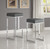 Contemporary Chrome and Grey Counter-Height Stool