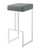 Contemporary Chrome and Grey 29" Bar Stool