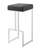 Contemporary Chrome and Black 29" Bar Stool