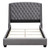 Pissarro Transitional Upholstered Grey and Chocolate Full Bed