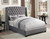 Pissarro Transitional Upholstered Grey and Chocolate Full Bed