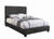 Chloe Transitional Charcoal Upholstered Full Bed