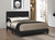 Mauve Upholstered Black Full Platform Bed