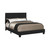 Mauve Upholstered Black Twin Platform Bed