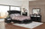 Barzini Black Upholstered Queen Bed