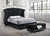 Barzini Black Upholstered Queen Bed