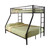 Contemporary Black Twin-over-Full Bunk Bed