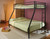 Contemporary Black Twin-over-Full Bunk Bed