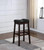 Transitional Black Upholstered Bar Stools, Set of Two