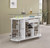 Crescent Shaped Glass Top Bar Unit with Drawer
