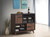 Rec Room | Bar Units Wine Cabinet With 2 Sliding Doors Walnut And Black