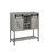 Sliding Door Bar Cabinet With Lower Shelf Grey Driftwood