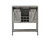 Sliding Door Bar Cabinet With Lower Shelf Grey Driftwood