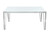 Pauline Rectangular Dining Table With Metal Leg White And Chrome