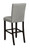 Grey Solid Back Upholstered Bar Stools Grey And Antique Noir (Set of 2)