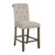 Beige Tufted Back Counter Height Stools Beige And Rustic Brown (Set of 2)