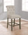 Beige Tufted Back Counter Height Stools Beige And Rustic Brown (Set of 2)