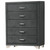 Grey Melody 5-drawer Upholstered Chest Grey