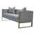 Grey Eastbrook Tufted Back Loveseat Grey