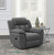 Charcoal Bahrain Upholstered Glider Recliner Charcoal