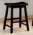 Transitional Black Counter-Height Stools, Set of Two