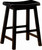 Transitional Black Counter-Height Stools, Set of Two