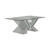 Caldwell V-shaped Coffee Table With Glass Top Silver