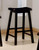 Transitional Black Bar-Height Stools, Set of Two