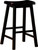 Transitional Black Bar-Height Stools, Set of Two