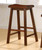 Transitional Chestnut Bar-Height Stools, Set of Two