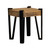 Wooden Square Top End Table Natural And Matte Black