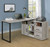 Hertford L-shape Office Desk With Storage Grey Driftwood