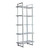 Hartford Glass Shelf Bookcase Chrome