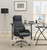 Grey Upholstered Office Chair With Padded Seat Grey And Chrome