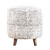 Accent : Accent Stools Cream Round Upholstered Accent Stool Cream And Black