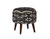 Accents : Ottomans Black Frankfort Round Accent Stool Black And White